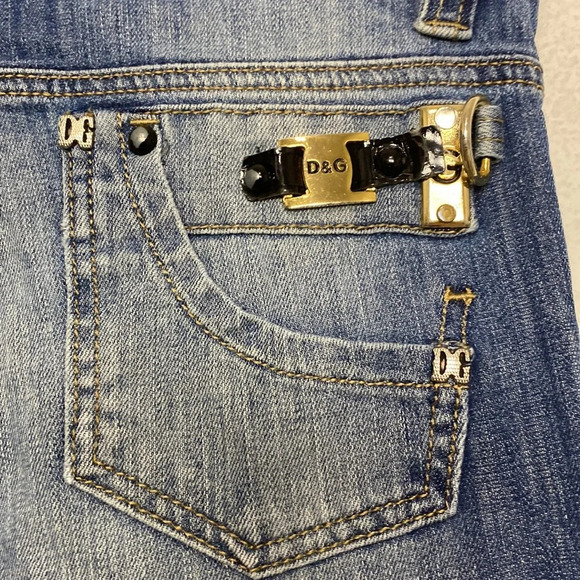 Dolce & Gabbana Authentic Women's Blue Medium Wash Straight Leg Jeans Size 26 - Picture 9 of 12